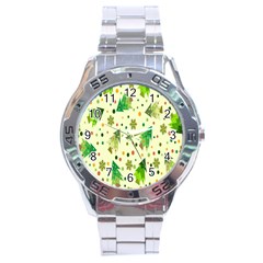 Hand Drawn Christmas Stainless Steel Analogue Watch