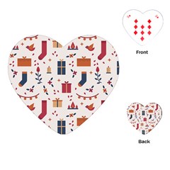 Christmas-gifts-socks-pattern Playing Cards Single Design (heart)