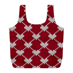 Christmas-seamless-knitted-pattern-background Full Print Recycle Bag (l) by nate14shop