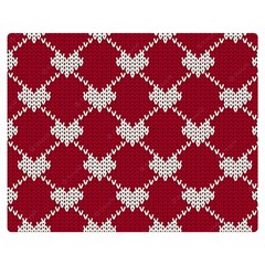 Christmas-seamless-knitted-pattern-background Double Sided Flano Blanket (medium)  by nate14shop