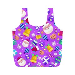 Flat-christmas-pattern-design Full Print Recycle Bag (m) by nate14shop