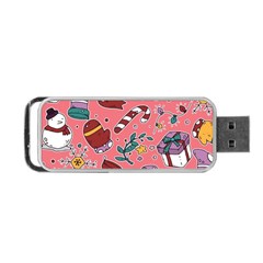 Hand-drawn-christmas-pattern-design Portable Usb Flash (one Side) by nate14shop