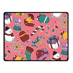 Hand-drawn-christmas-pattern-design Double Sided Fleece Blanket (small) 