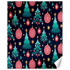 Hand-drawn-flat-christmas-pattern Canvas 16  X 20  by nate14shop