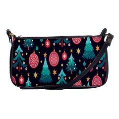 Hand-drawn-flat-christmas-pattern Shoulder Clutch Bag