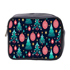 Hand-drawn-flat-christmas-pattern Mini Toiletries Bag (two Sides) by nate14shop