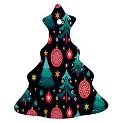 Hand-drawn-flat-christmas-pattern Ornament (christmas Tree) 