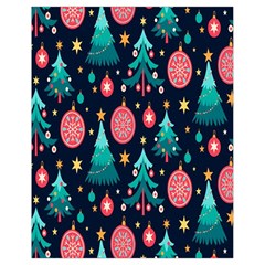 Hand-drawn-flat-christmas-pattern Drawstring Bag (small) by nate14shop