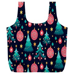 Hand-drawn-flat-christmas-pattern Full Print Recycle Bag (xxl) by nate14shop