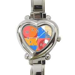 Geometric Series  Heart Italian Charm Watch by Sobalvarro