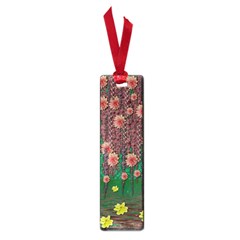Floral Vines Over Lotus Pond In Meditative Tropical Style Small Book Marks by pepitasart