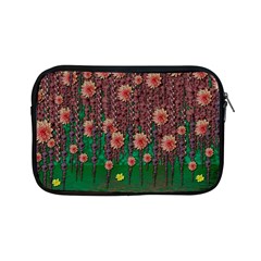 Floral Vines Over Lotus Pond In Meditative Tropical Style Apple Ipad Mini Zipper Cases by pepitasart