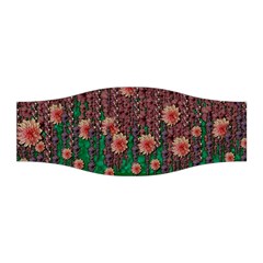 Floral Vines Over Lotus Pond In Meditative Tropical Style Stretchable Headband by pepitasart