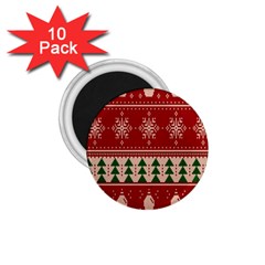 Knitted-christmas-pattern 1 75  Magnets (10 Pack) 