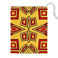 Abstract Pattern Geometric Backgrounds Drawstring Pouch (5xl) by Eskimos