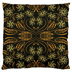 Folk Flowers Print Floral Pattern Ethnic Art Large Cushion Case (two Sides) by Eskimos