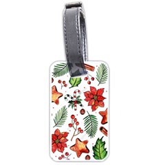 Pngtree-watercolor-christmas-pattern-background Luggage Tag (one Side) by nate14shop