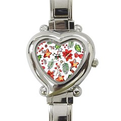 Pngtree-watercolor-christmas-pattern-background Heart Italian Charm Watch by nate14shop