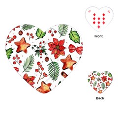 Pngtree-watercolor-christmas-pattern-background Playing Cards Single Design (heart)
