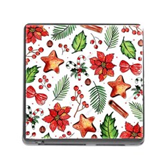Pngtree-watercolor-christmas-pattern-background Memory Card Reader (square 5 Slot) by nate14shop