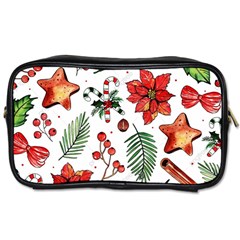 Pngtree-watercolor-christmas-pattern-background Toiletries Bag (two Sides) by nate14shop