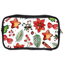 Pngtree-watercolor-christmas-pattern-background Toiletries Bag (one Side) by nate14shop