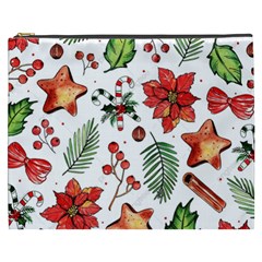 Pngtree-watercolor-christmas-pattern-background Cosmetic Bag (xxxl) by nate14shop