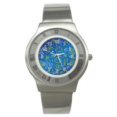 Abstract-background Stainless Steel Watch by nate14shop