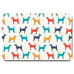 Animal-seamless-vector-pattern-of-dog-kannaa Large Doormat  by nate14shop