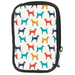 Animal-seamless-vector-pattern-of-dog-kannaa Compact Camera Leather Case by nate14shop