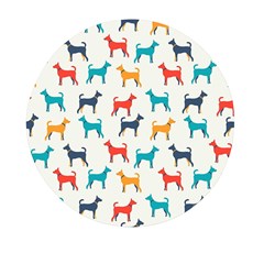 Animal-seamless-vector-pattern-of-dog-kannaa Mini Round Pill Box by nate14shop