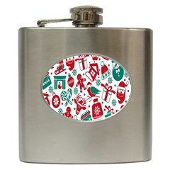 Chrismas Pattern Hip Flask (6 Oz)