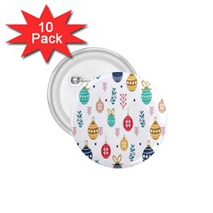 Seamless-pattern-cute-christmas-balls-shariki-igrushki-rozhd 1.75  Buttons (10 pack)