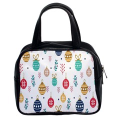 Seamless-pattern-cute-christmas-balls-shariki-igrushki-rozhd Classic Handbag (Two Sides)