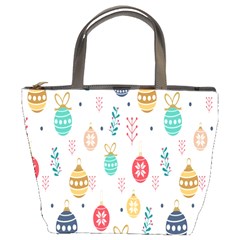 Seamless-pattern-cute-christmas-balls-shariki-igrushki-rozhd Bucket Bag