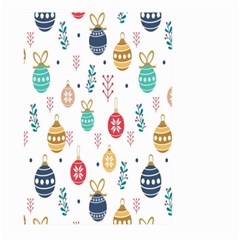 Seamless-pattern-cute-christmas-balls-shariki-igrushki-rozhd Large Garden Flag (Two Sides)