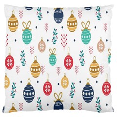 Seamless-pattern-cute-christmas-balls-shariki-igrushki-rozhd Large Cushion Case (One Side)