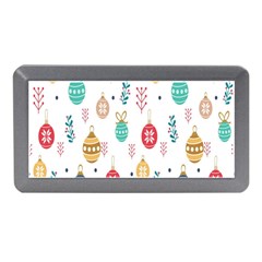 Seamless-pattern-cute-christmas-balls-shariki-igrushki-rozhd Memory Card Reader (mini) by nate14shop