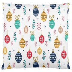 Seamless-pattern-cute-christmas-balls-shariki-igrushki-rozhd Standard Flano Cushion Case (One Side)