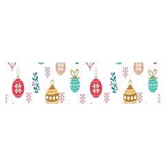 Seamless-pattern-cute-christmas-balls-shariki-igrushki-rozhd Oblong Satin Scarf (16  x 60 )