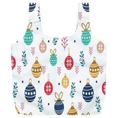 Seamless-pattern-cute-christmas-balls-shariki-igrushki-rozhd Full Print Recycle Bag (XXXL)
