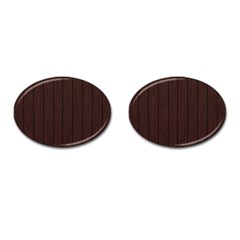 Wood Dark Brown Cufflinks (oval) by nate14shop