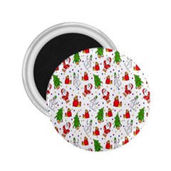 Hd-wallpaper-christmas-pattern-pattern-christmas-trees-santa-vector 2 25  Magnets by nate14shop