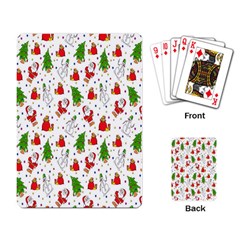 Hd-wallpaper-christmas-pattern-pattern-christmas-trees-santa-vector Playing Cards Single Design (rectangle) by nate14shop