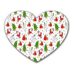 Hd-wallpaper-christmas-pattern-pattern-christmas-trees-santa-vector Heart Mousepads by nate14shop