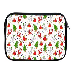 Hd-wallpaper-christmas-pattern-pattern-christmas-trees-santa-vector Apple Ipad 2/3/4 Zipper Cases by nate14shop