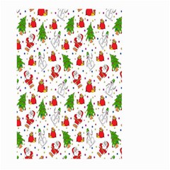 Hd-wallpaper-christmas-pattern-pattern-christmas-trees-santa-vector Large Garden Flag (two Sides) by nate14shop