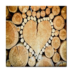 Wooden Heart Tile Coaster by nate14shop