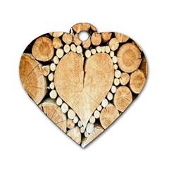 Wooden Heart Dog Tag Heart (two Sides) by nate14shop