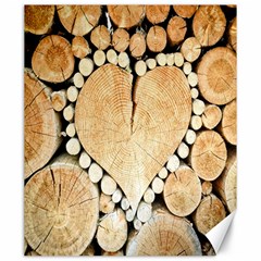 Wooden Heart Canvas 20  X 24  by nate14shop